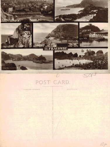 Vintage postcard ilfracombe - postcard,