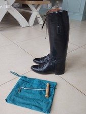 Black Leather Hunting Boots. Size 7.5