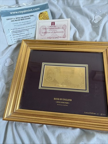 Rare royal mint gold 5 - mint, note