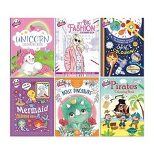 Assorted Kids Colouring Books Unicorns Fashion Space Mermaids Dinosaurs Pirates