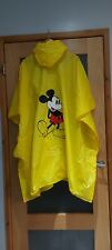 ORIGINAL VINTAGE DISNEY YELLOW RAIN PONCHO ADULT ONE SIZE 123cm Wide x 98cm Long