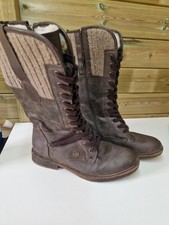 Reiker Riekertex Wool Collar Water Resistant Mid Calf Lace Up Boots EU 42 Uk8