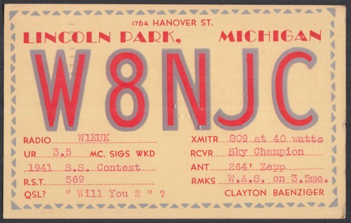 W8njc clayton baenziger - w8njc,