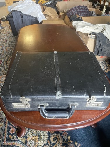 Men black hard sided attache - black, hard-sided