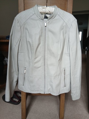Ladies faux leather jacket - faux,