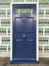 WOODEN TIMBER FRONT DOOR EXTERNAL EXTERIOR 1930S STYLE VICTORIAN EDWARDIAN WOOD