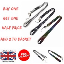 Music Note Print Lanyard Piano