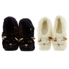 TOESTIES FELINE CAT MICROWAVEABLE WARMING SLIPPERS - BLACK OR WHITE