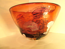 LARGE! STUNNING! British Studio/Art Glass Bowl Signed 'Harvey ??  Dated '97