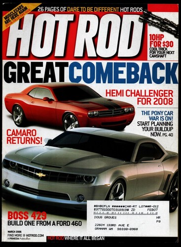 March 2006 hot rod magazine - march,