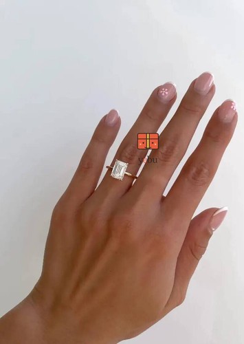 3ct emerald cut lab - emerald,