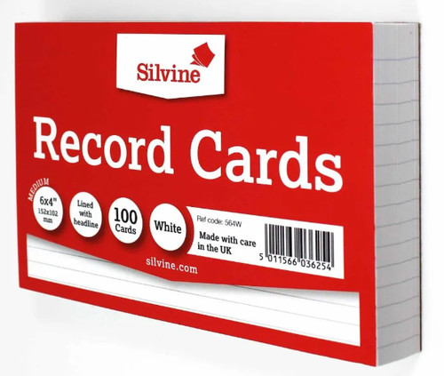 Silvine record cards - silvine,