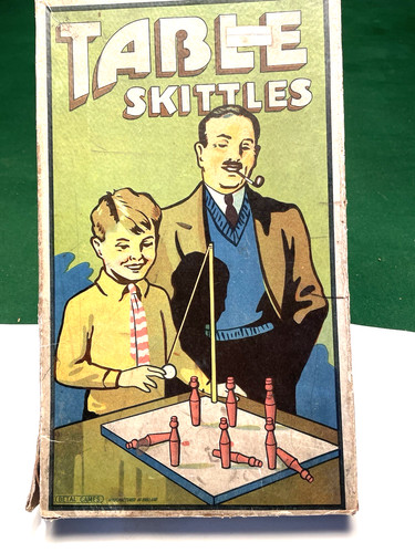 Vintage boxed table skittles - table,