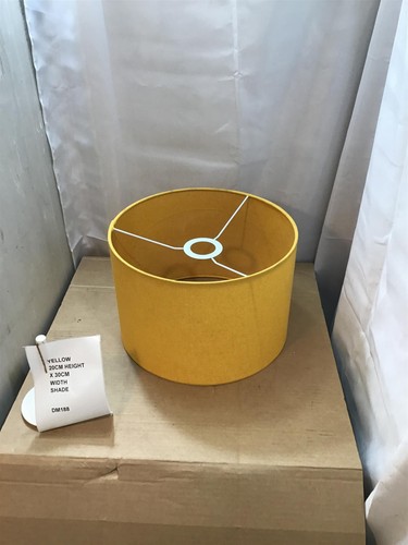 Yellow drum lampshade 30cm - lampshade,