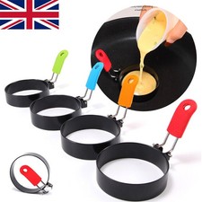 1-6Pcs Non Stick EGG FRYING RINGS Perfect Circle Round Fried/Poach Mould Pancake