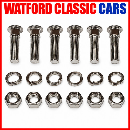 Mgb chrome bumper coach bolts - chrome,