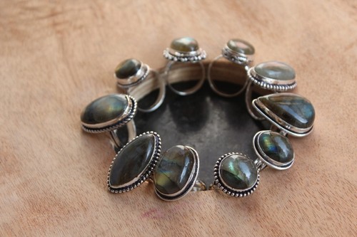 Multi labradorite gemstone - gemstone, 925
