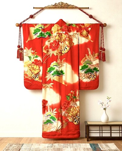 Vintage japanese silk uchikake - silk,