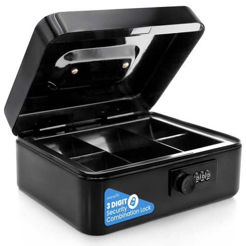 Serenelife metal cash box - serenelife,