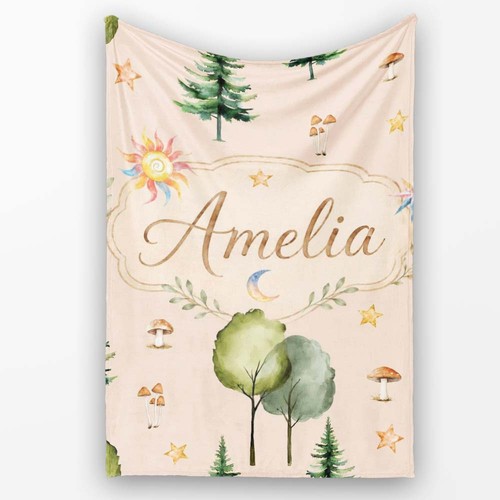 Soft fleece blanket watercolor - fleece,