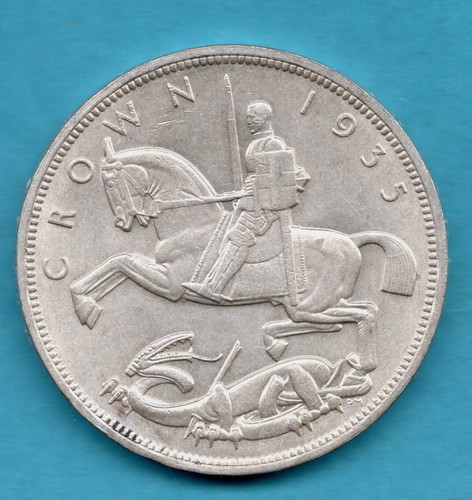 1935 silver crown coin - 1935, 25th
