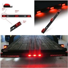 Stainless Steel Red LED ID Bar Light Boat Truck Trailer Marker Tail Lights ABS