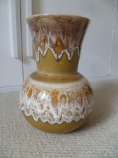 Lovely Vintage Kingston Pottery Vase KP55 25cm Drip Glaze West German Style LOOK