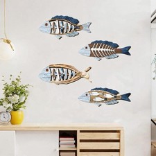 4x Fish Nautical Wall Art
