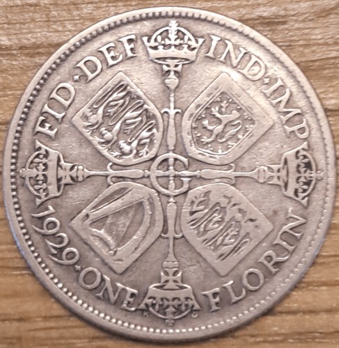 1929 king george florin - king, two