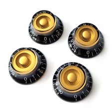 Top Hat Speed Control Knobs – Volume Tone Guitar for Gibson Les Paul Black Gold