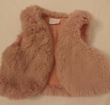 Kids waist coat Pink Fluffy Bolero Feather Jacket Age 3-6 mths F&F