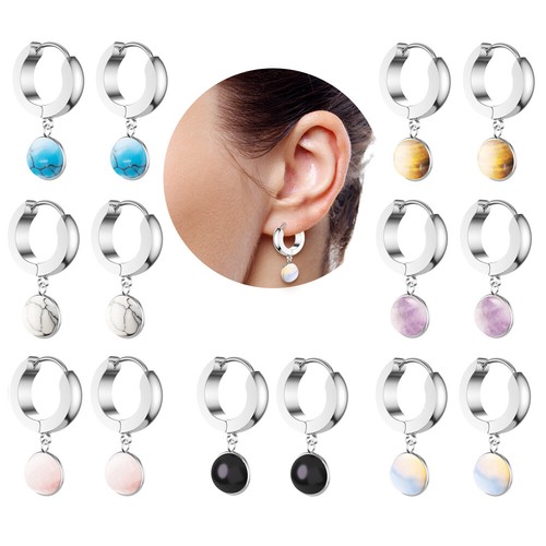 Pair semi precious - semi, quartz