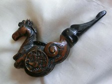 VINTAGE CHINESE HORSE HEAD PIPE SHALLOW BOWL NO DAMPER AIR CHAMBER 