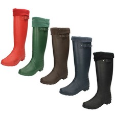 Ladies Fleece Lined Wellington Boots Spot On