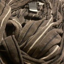 Gents Autograph L Pure Cotton BN Grey Stripe Dressing Gown