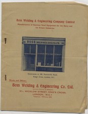 Boss Welding Co Ltd London Dairy & Ice Cream Equipment Trade Catalogue  C7