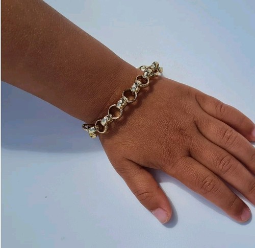 Kids gold patterned belcher - gold,