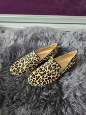 Ladies Clarks Stylish Slip-On Shoes 'Pure Viola Leopard Print Uk 4.5 D /37.5