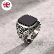 Rock punk onyx stone signet - stone,
