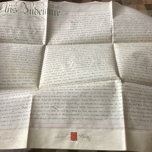 Vintage 1824 indenture - vintage,