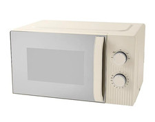 George Home GHMOT001C4W Compact Manual Microwave Oven Textured 17L 700W Cream