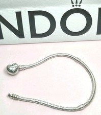 Pandora Moments Heart Clasp Snake Chain Bracelet 17cm, Great Con, With Packaging
