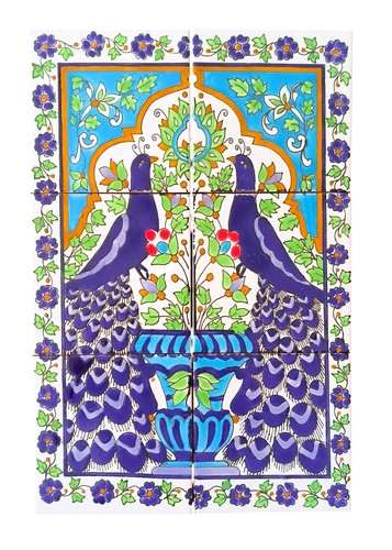 Hand painted tile - painted,