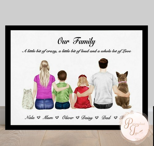 Personalised family word art - word,