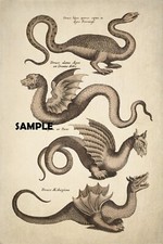 Dragons Mythical VINTAGE Retro
