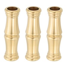 Lamp Solid Brass Spindle,3Pcs Turned Brass Spindle Slips Lamp Finial,15.5 x 54mm