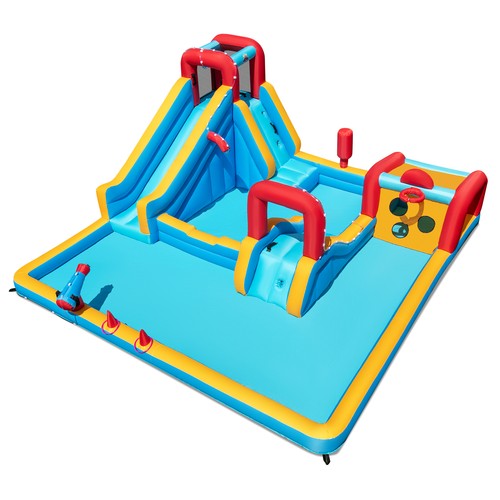 House blue inflatable double - house-blue,