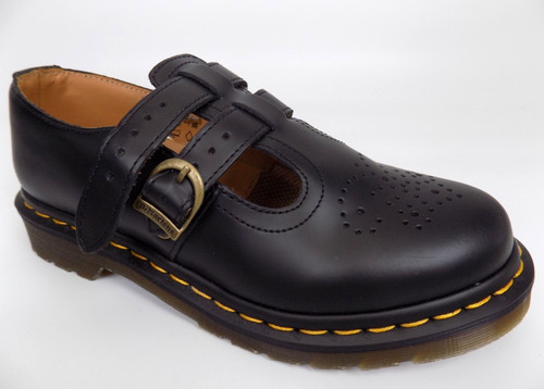 Martens black leather mary - black,