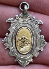 Vintage Silver Cycling Medal