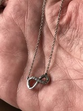 Genuine Pandora Sparkling Infinity  Cz Collier Necklace 50cm adjustable boxed 